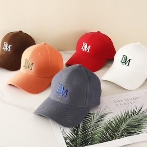 Custom Embroidered Initial Baseball Cap: Personalized Cotton Trucker Hat
