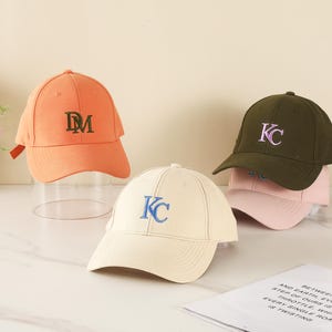 Custom Embroidered Initial Baseball Cap: Personalized Cotton Trucker Hat