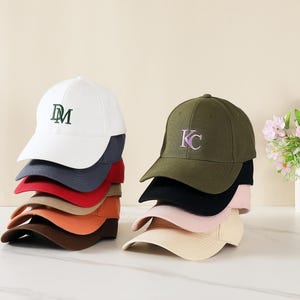 Custom Embroidered Initial Baseball Cap: Personalized Cotton Trucker Hat