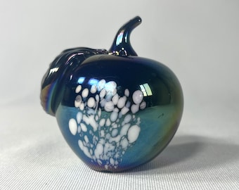 Carnival Glass Vintage Apple Paperweight - Art Glass Decor
