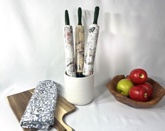Vintage Style Decorative Rolling Pin - Cottagecore Kitchen Decor - Upcycled Baking Decor
