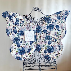 Handmade Children&#39;s Butterfly Wings for Imaginative Play ~ Midnight Peonies~ Gifts ready to Ship