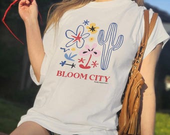 Desert Flower Cactus Graphic Tee, Gothic Edgy Style