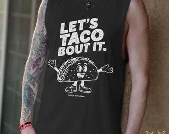 Funny Retro Taco Graphic Tank Top, Unisex Summer Festival Shirt