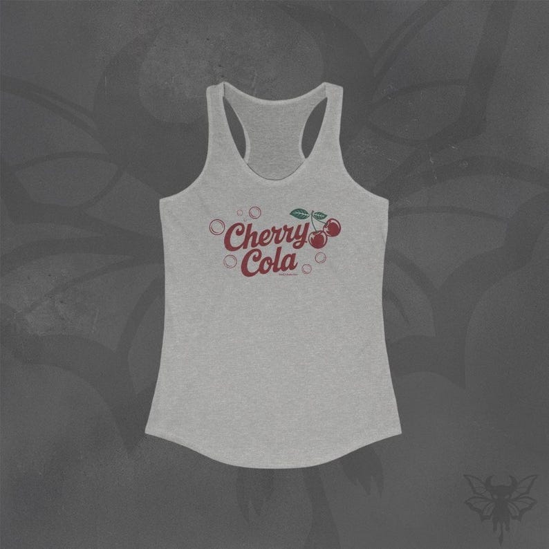 Cherry Cola Tank Top, Retro Soda Design, Ring Spun Cotton image 3