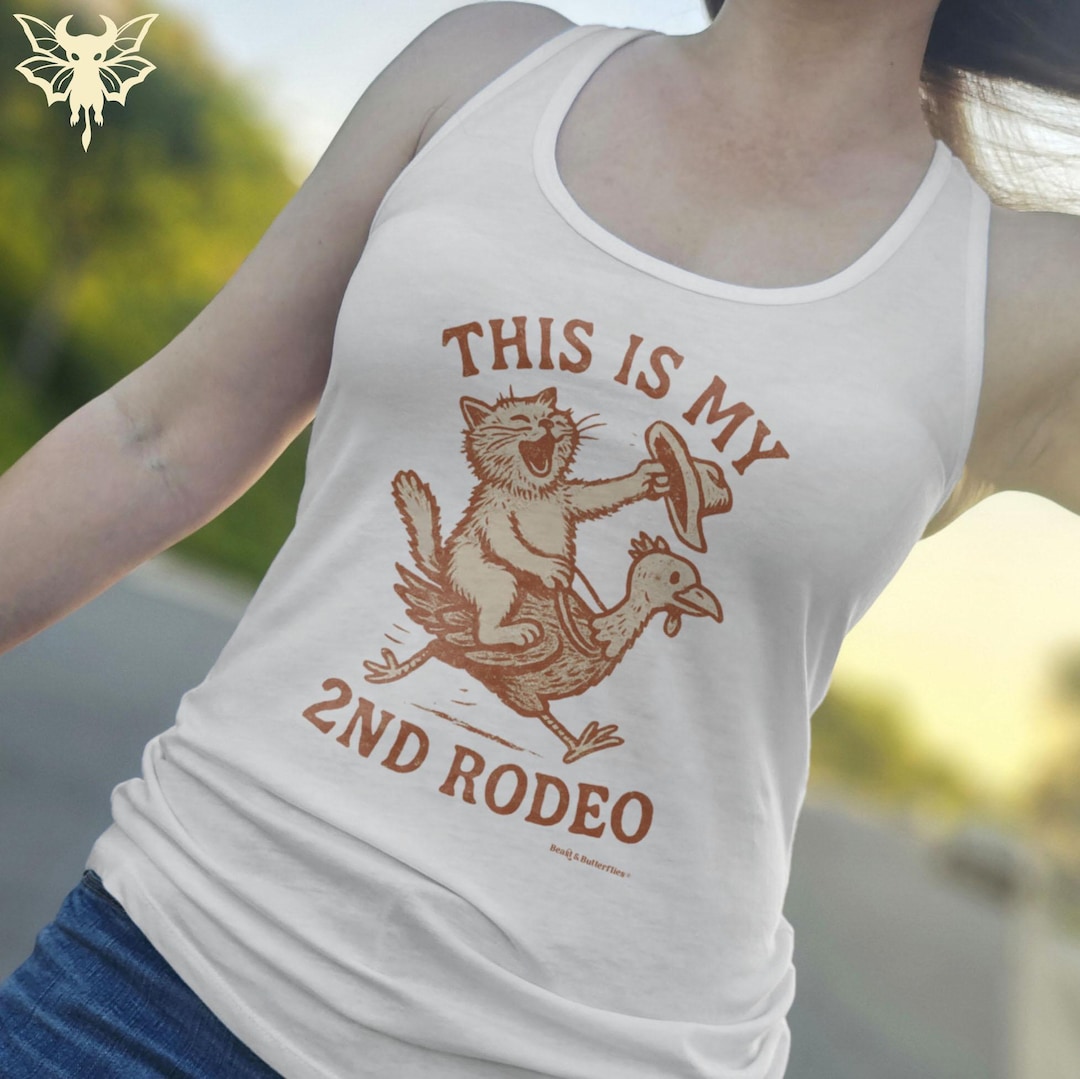 Vintage Cowboy Cat Rodeo Tank Top, Funny Western Graphic Tee - Etsy