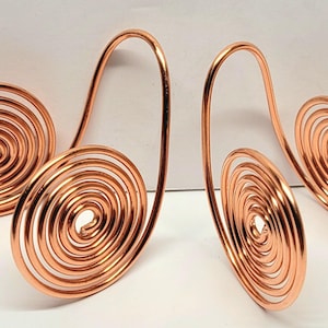 Solid Copper Palm Rings - Spiral Design Pack of 2