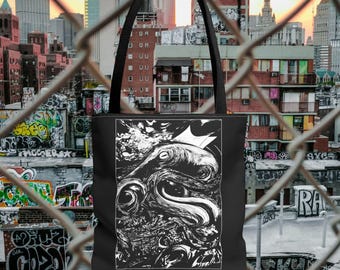 Bolsa de mano con pulpo artístico: regalo gótico para los amantes del océano