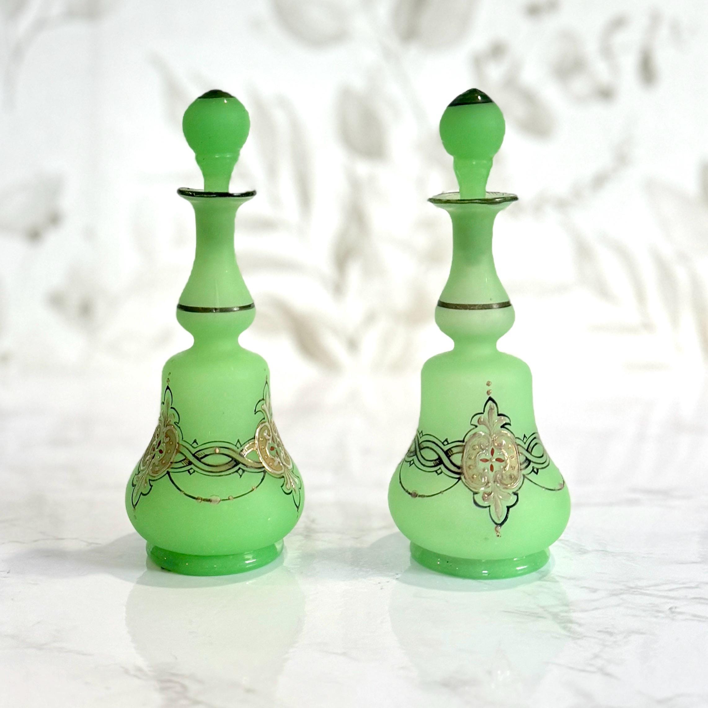 Green French Opaline Glass - Etsy