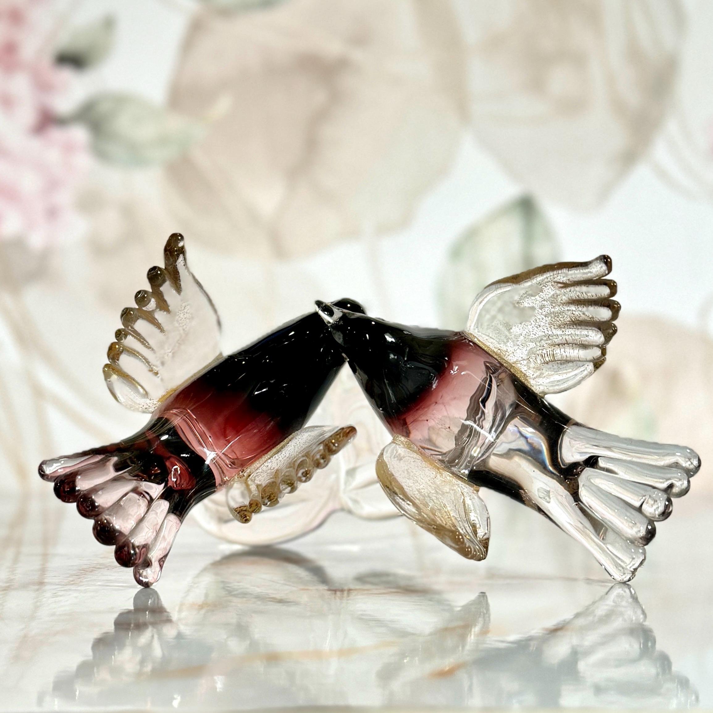 Salviati｜murano/ムラーノ｜ガラスオブジェクト｜白黒｜鳥｜ Salviati｜murano/ムラーノ｜ガラスオブジェクト｜白黒｜鳥｜