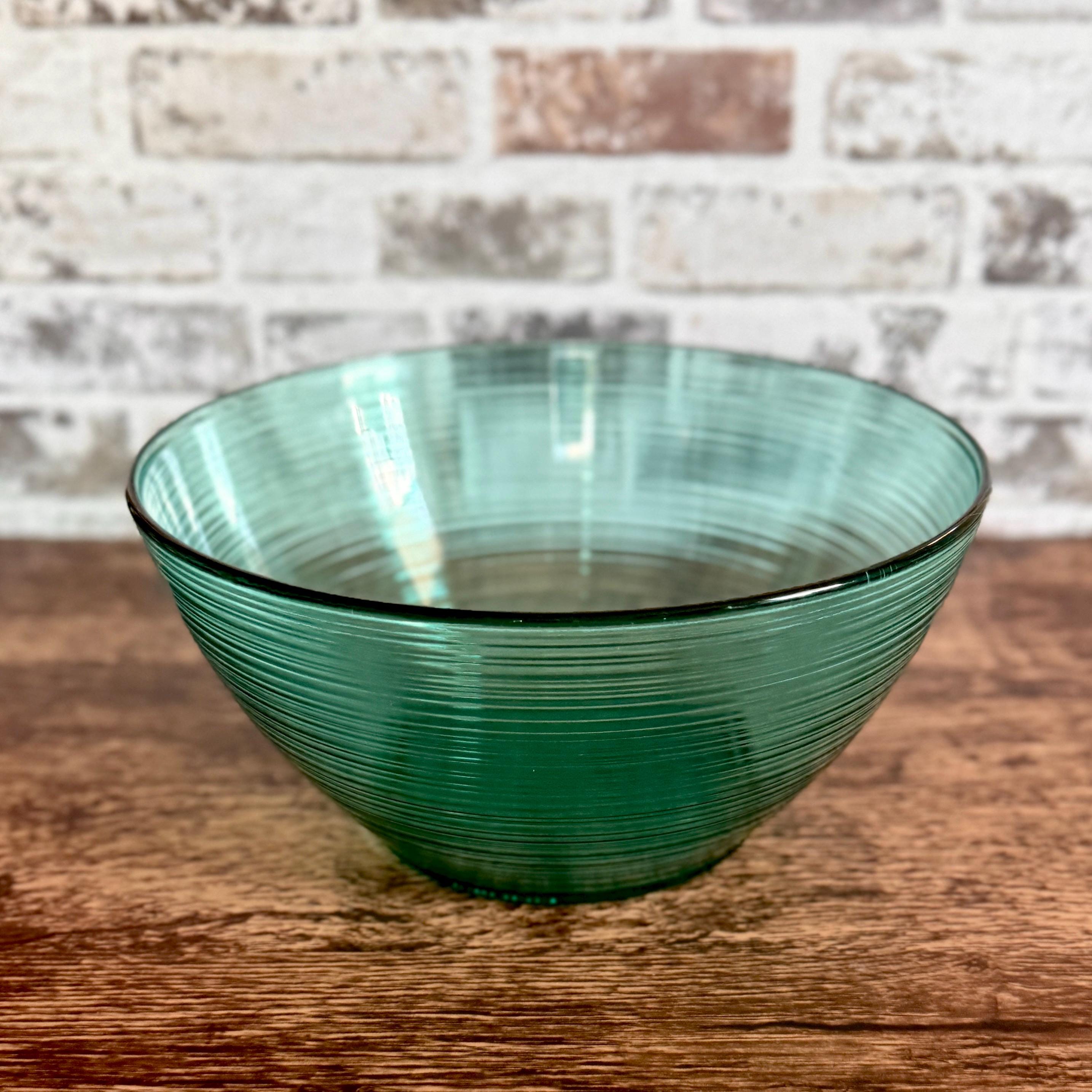 Saladier Vintage En Verre Coloré Vert – Forme Carrée – Déco De Table