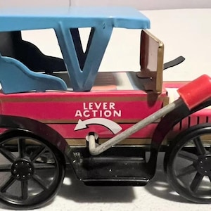 Vintage 1960s Tokyo Mighty Midget - Antique Miniature Lever Action Tin Toy Car