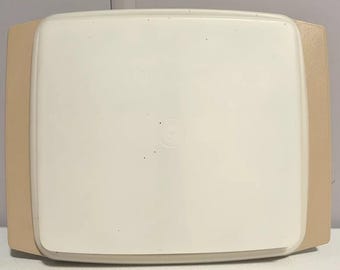 Contenitore Vintage Tupperware Deviled Egg Keeper Carrier Tray Almond 723 USA