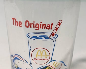1993 McDonald's Glass The Original Shake, Burger And Fries