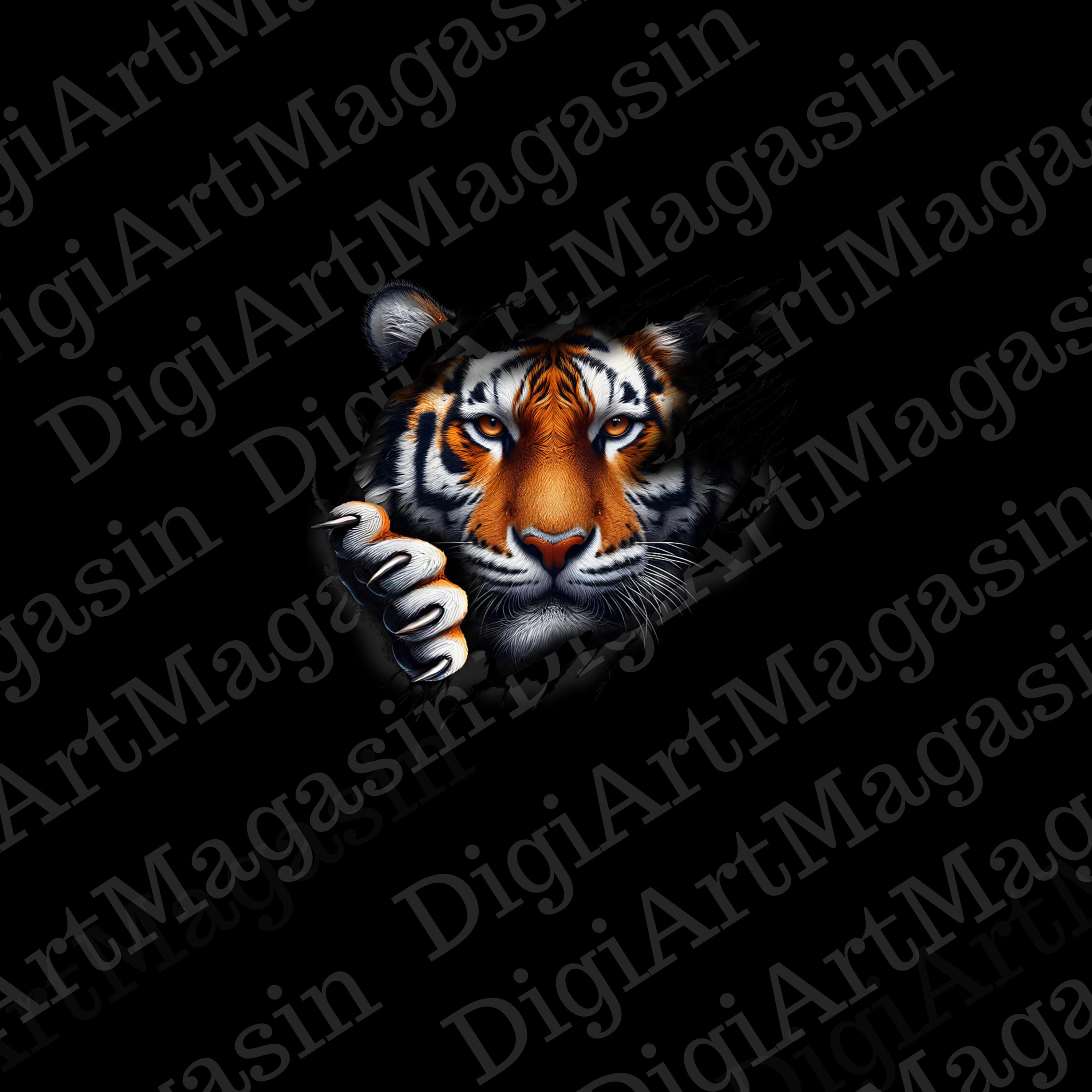 Tiger Rip Overlay Tiger PNG | Fierce Tiger Rip Effect | Wild Animal Digital Download ...