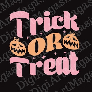 Cute Halloween Sublimation Design | Trick or Treat PNG | Sublimation Quote Design for Shirts, Tumblers & Stickers