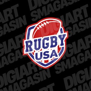 Rugby USA PNG - Patriotic Rugby Design - American Rugby Clipart - Digital Download for T-Shirts & More
