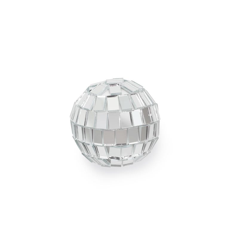 Mini Disco Balls Silver or Pink | Disco Cake Decorations | 3cm Glitter Balls | Retro Party Decor | Cake Toppers | 70s Theme Party Silver