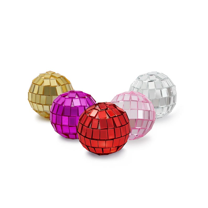 Mini Disco Balls Silver or Pink | Disco Cake Decorations | 3cm Glitter Balls | Retro Party Decor | Cake Toppers | 70s Theme Party image 4
