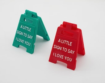 Un petit panneau pour dire je t'aime : petits panneaux « Je t'aime », mini panneau d'amour, cadeaux de Saint-Valentin, mini panneaux romantiques intéressants