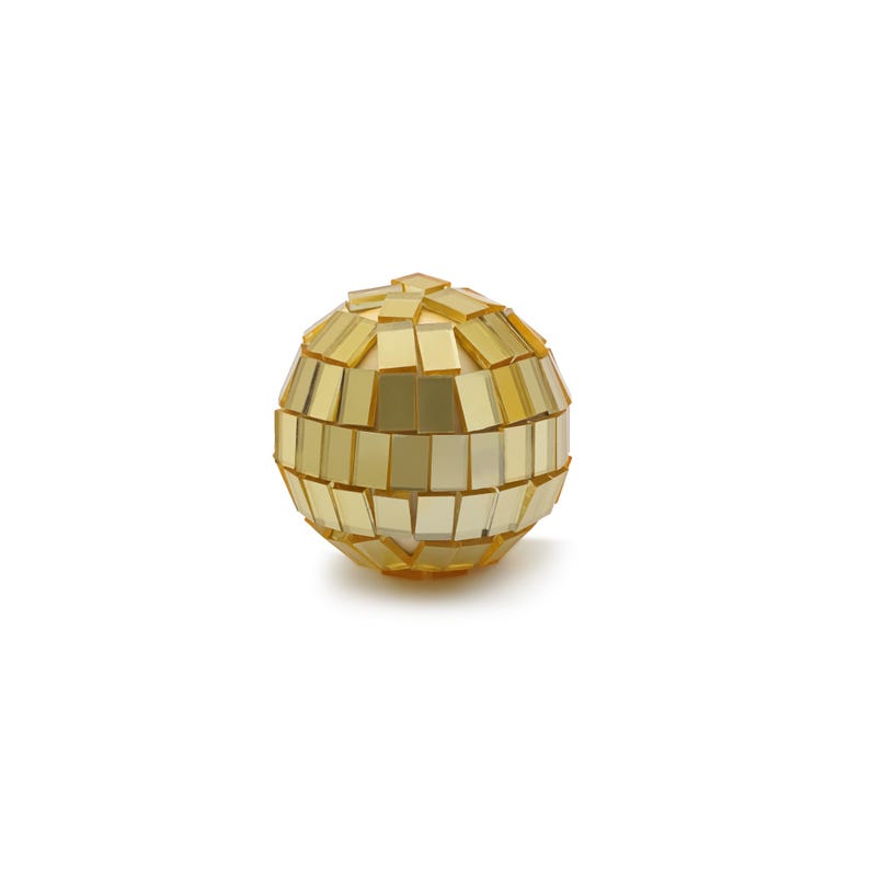Mini Disco Balls Silver or Pink | Disco Cake Decorations | 3cm Glitter Balls | Retro Party Decor | Cake Toppers | 70s Theme Party Gold