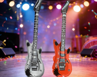 Ballon gonflable pour guitare : décoration de fête de musique rock de 36 pouces, instrument soufflé à l'air, accessoire photo