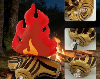 Décoration de fête gonflable pour feu de camp, photo, accessoire de feu de camp
