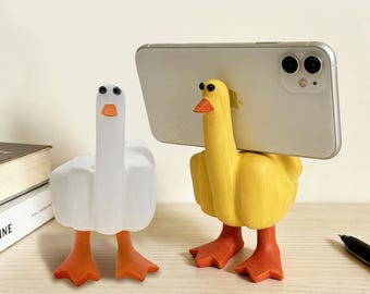 Sculpture de canard majeur, Statues de majeur, Canard « Go to hell », Supports de téléphone, Figurine Fuck you, Le canard, Décoration d'intérieur coquine