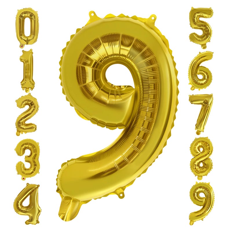 Custom 16 Inch Number Foil Balloons:birthday Party Decorations ...