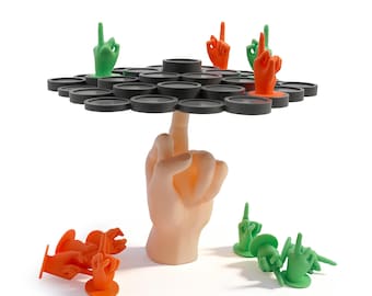 Jeu d'équilibre stratégique au doigt du milieu - Un jeu de société stratégique et hilarant