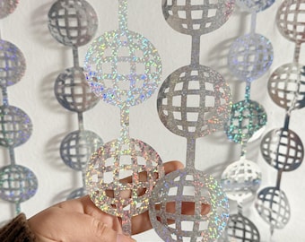 Disco Ball Foil Curtain: 70s Party Backdrop, Metallic Party Backdrop,  Weddings, Photo Booths, and Farewell Disco Party Decorations