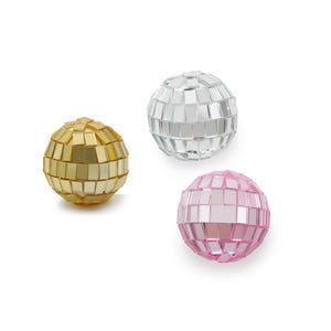 Mini Disco Balls Silver or Pink | Disco Cake Decorations | 3cm Glitter Balls | Retro Party Decor | Cake Toppers | 70s Theme Party image 12
