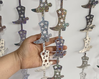 Rideau à pampilles en aluminium pour bottes de cow-boy, toile de fond pour photomaton fête western