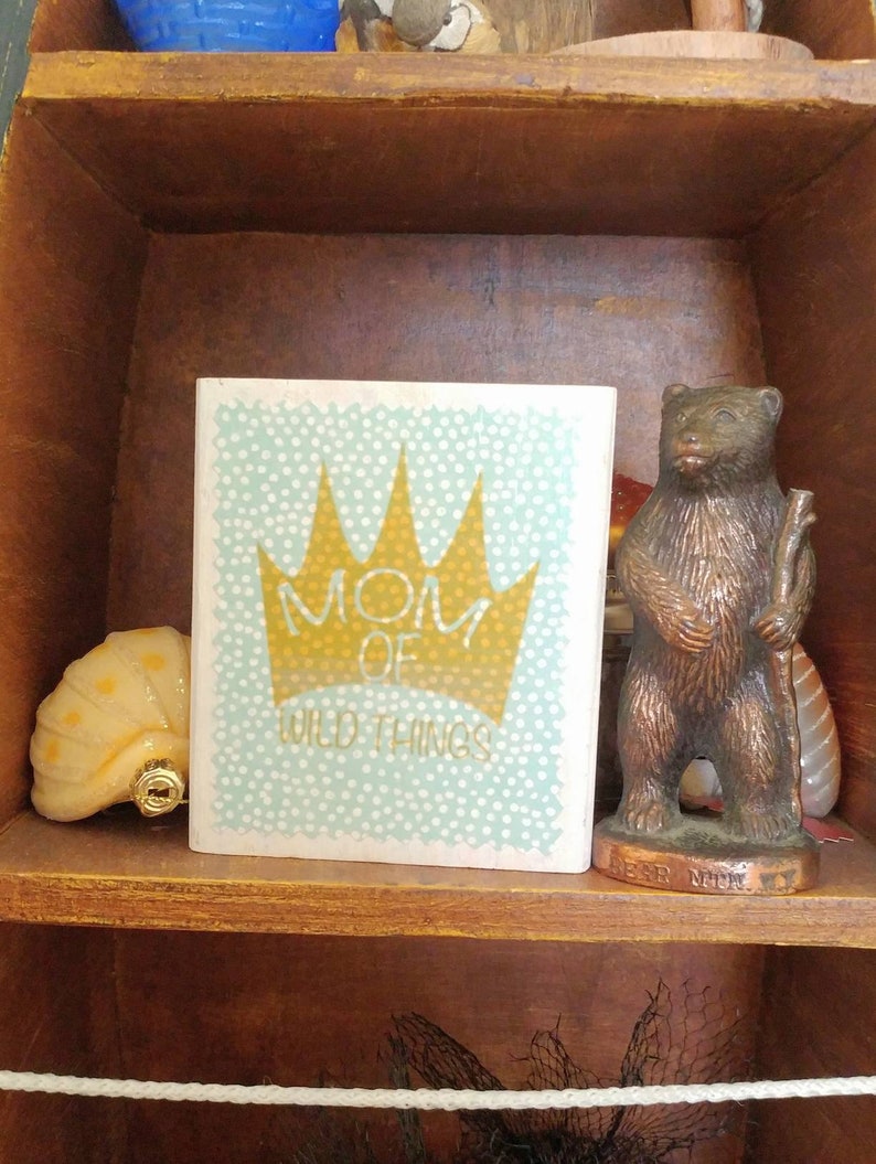 Decoupage Wood Block Art/Mothers Day Gift/Home Decor Etsy