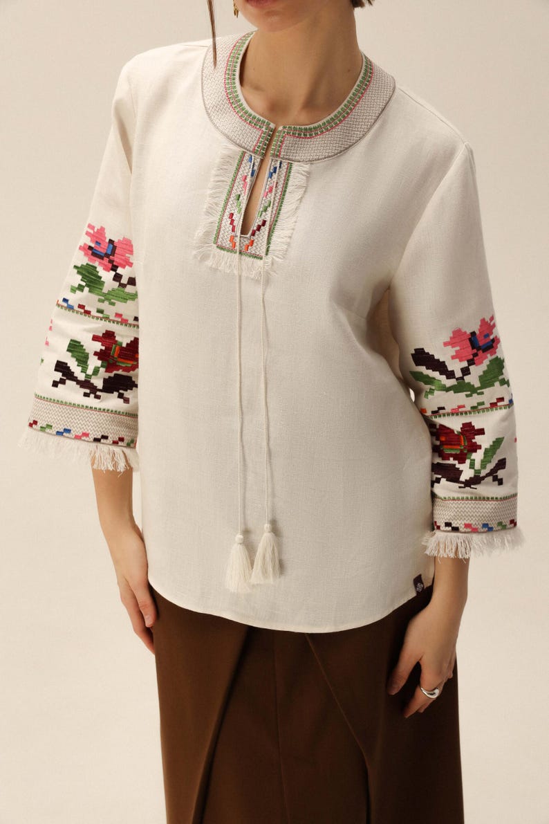 Boho Blossom Embroidered Blouse