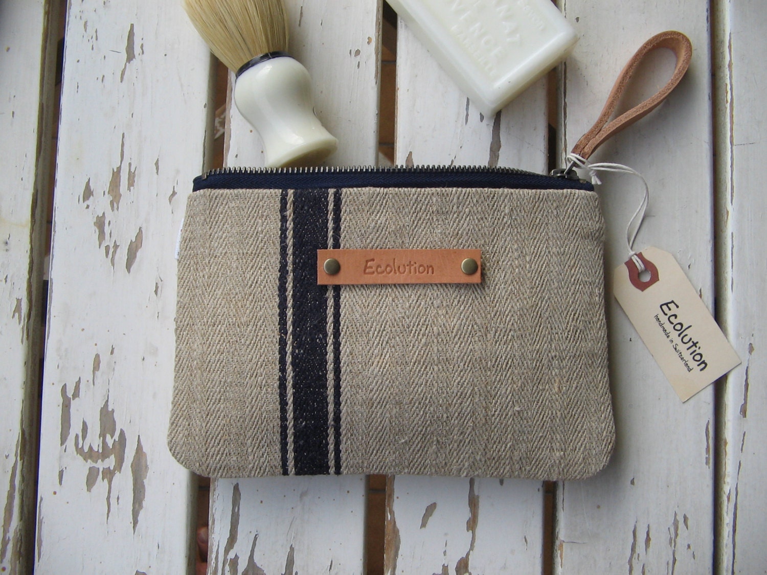 French Linen Toiletry Bag Handmade From Antique French Etsy