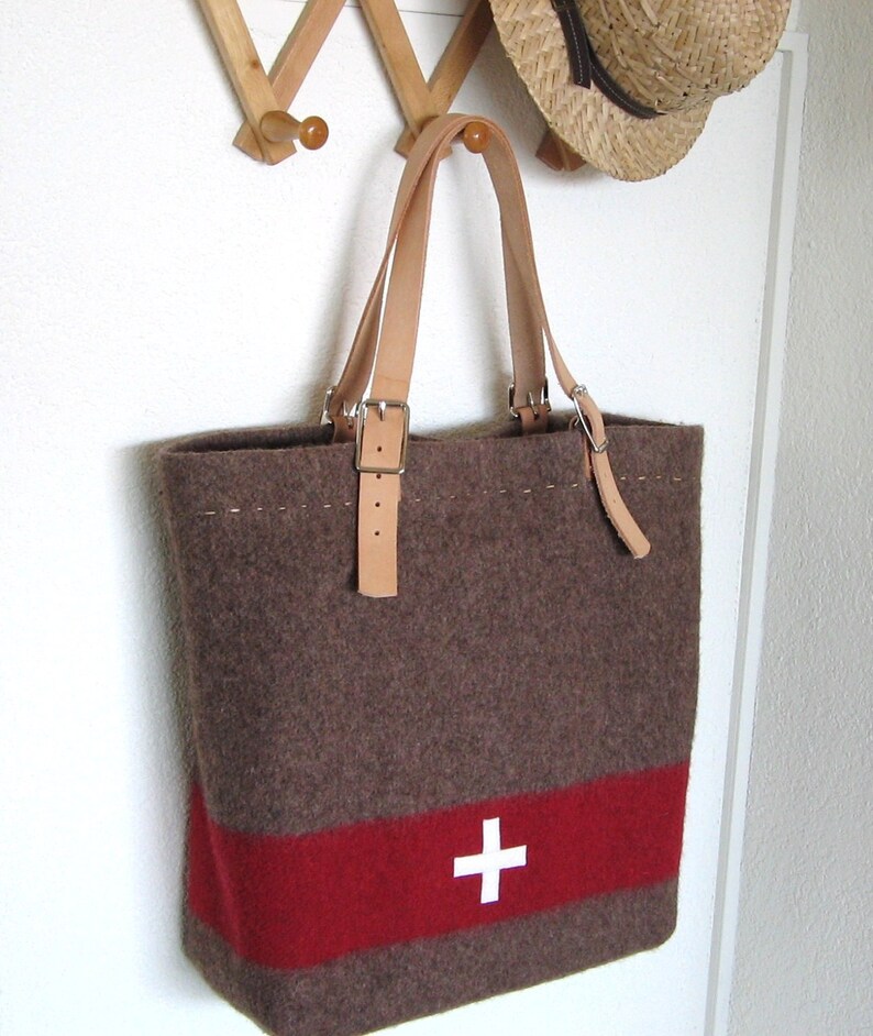 Swiss Army Wool Blanket Bag XL Tote Beach picnic Bag Etsy