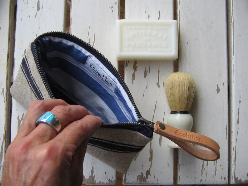 French Linen Toiletry Bag Handmade From Antique French Etsy