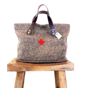 Rare Swiss Army Cavalry Wool Blanket Bag, unique Wool Shopping Tote- upcycled Wool bag, Eco-friendly tote Bag, Swiss Gift, Mother’s Day Gift