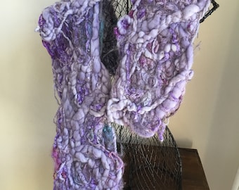 MAUVE WOOL SCARF, Soft Unique Scarf