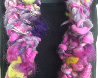 HAND SPUN YARN Scarf, Twisted Scarf