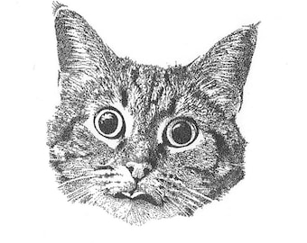 猫の点描画の即時ダウンロード - Etsy 日本