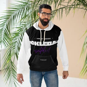 Felpa con cappuccio unisex Pickleball Addict / Game Set Obsessed / Abbigliamento sportivo per gli amanti del pickleball, abbigliamento sportivo, regalo sportivo, felpa con cappuccio comoda,