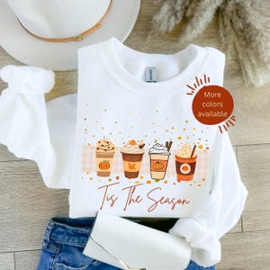 Pumpkin Spice Shirt, Fall Iced Coffee Sweatshirt, Fall Sweatshirts Cute, Fall Coffee Season, Fall Sweatshirts Women, Coffee Lover Gift,
