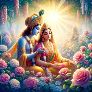 Sri Radha Krishna Bild