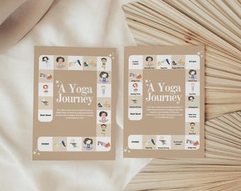 Juego de mesa de yoga / Movimiento y atención plena para niños / Descanso mental / Actividad de aprendizaje socioemocional / Juego de mesa para niños / Clases relajantes / Acuarela