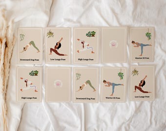 Juego de memoria de yoga / Actividad de aula bohemia / Descanso mental / Atención plena para niños / Movimiento relajante / Lección SEL / Recreo en interiores /
