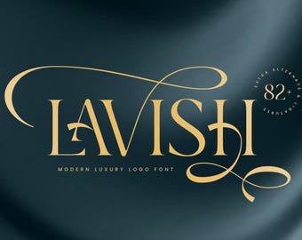 Lavish  font -Luxury Modern Elegant Serif Font, modern font, canva font, procreate font, cricut font, logo font, branding font, elegant font