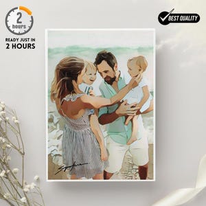 Benutzerdefinierte Familien Porträt, minimalistisch digital, Cartoon Portrait, gesichtslose digitale Kunst. Druckbare Kunst. Profilbild. Personalisiertes Geschenk