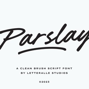 Parslay Calligraphy Font, Script Font, Wedding Font, Modern Font, Handwritten Font, Cricut Font, Cursive Font, Font For Cricut, Canva Font
